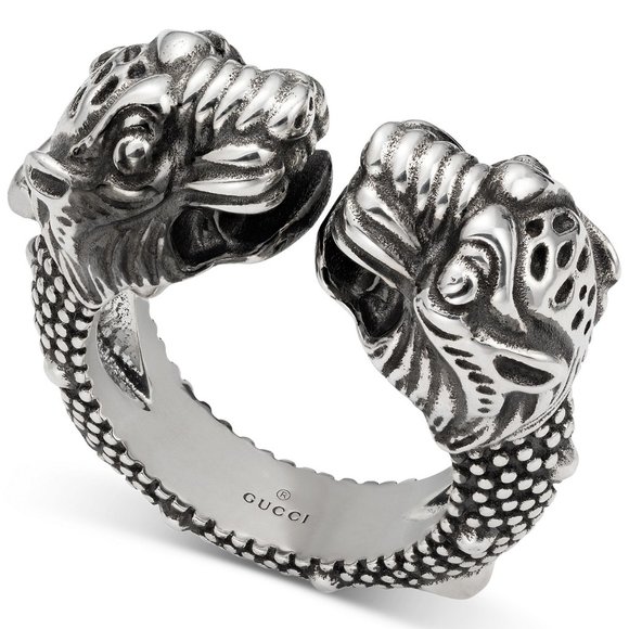 Gucci Tiger Head Cuff Ring in Sterling Silver - Picture 1 of 5